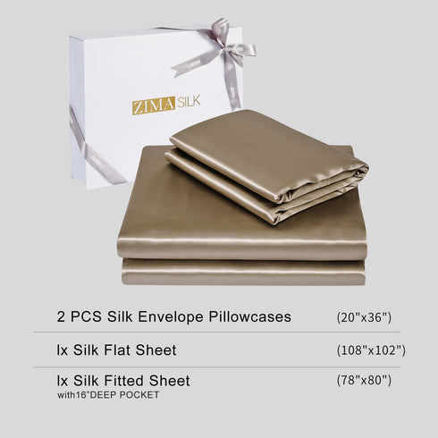 19 momme Silk 4PCS bed sheets